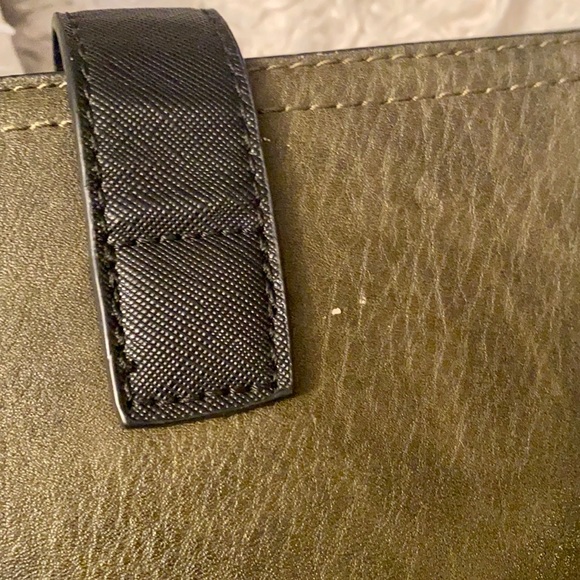 Crossbody Vegan Leather Purse Dark Olive Green - Picture 7 of 16